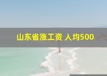 山东省涨工资 人均500